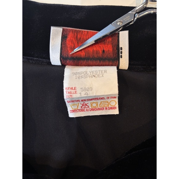 90s Black Velvet Button-Front Midi Dress Whimsigoth Dark Romantic Gothic Evening - Picture 6 of 9